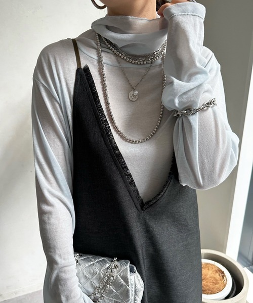 「DouDou」 長袖カットソー FREE サックスブルー レディース拍卖