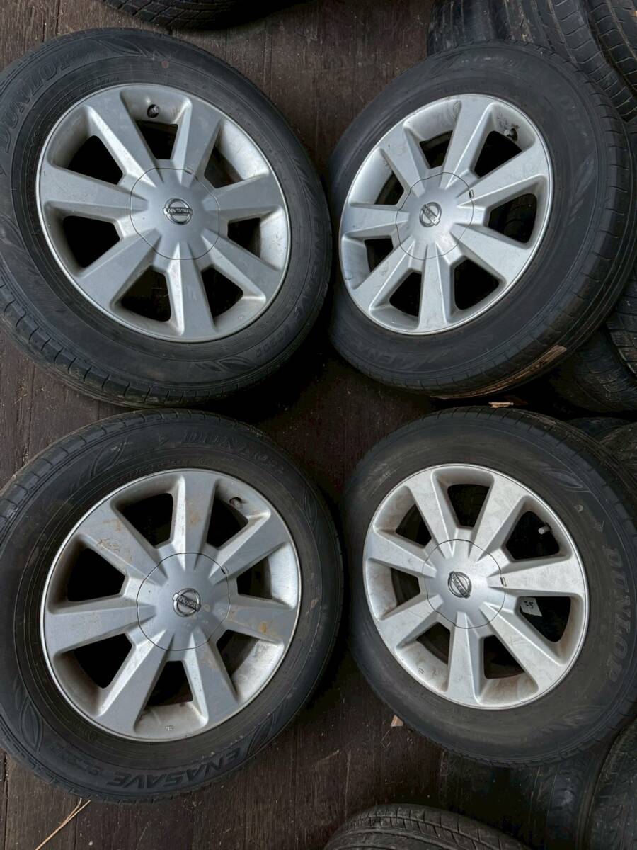 Y1347 215/60R16 95H ダンロップ DUNLOP 2014年 PCD114.3 5H 6.5J +45 4本セット 拍卖