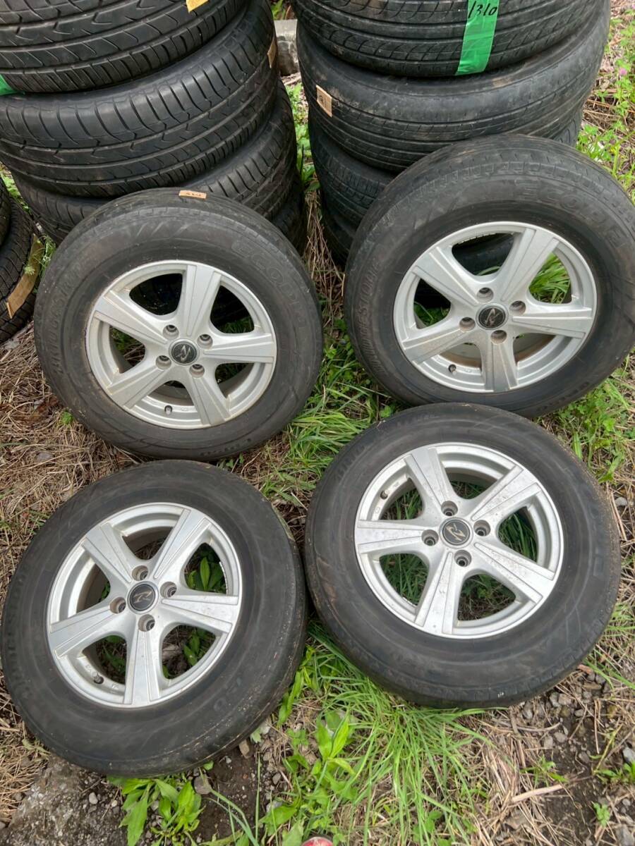 Y1356 185/70R14 88S ブリヂストン BRIDGESTONE 2015年 PCD100 4H 5.5J +42 4本セット 拍卖