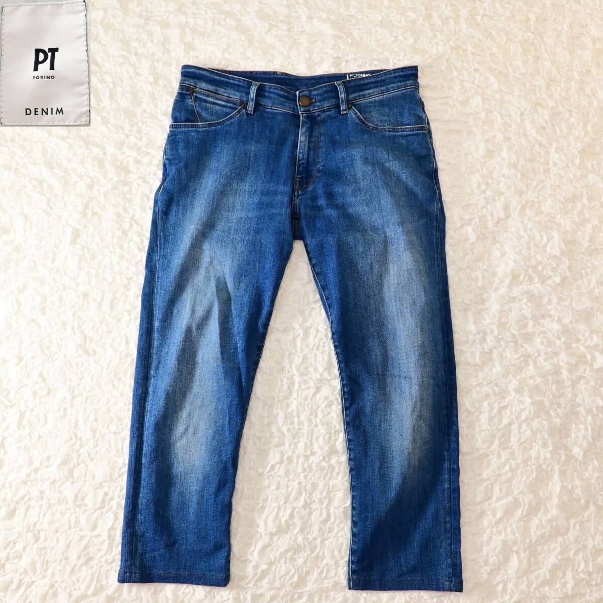 W33 PT TORINO 美品 ストレッチデニムパンツ ピーティートリノ拍卖
