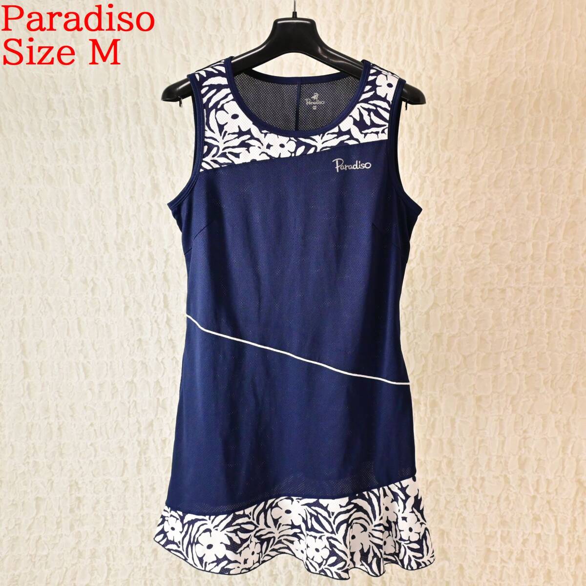 O1 Size M パラディーゾ 紺 薄手 ワンピース拍卖