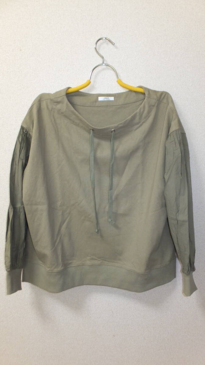 ★CRB★Ladies tops size L CROSS ROAD BLUES レディーストップスサイズL USED IN JAPAN オリーブ系カラー拍卖