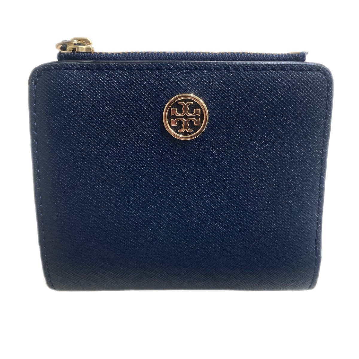 【並行輸入品】TORY BURCH トリーバーチ 二つ折り財布 ROBINSON MINI WALLET 54449 0219 ROYAL NAVY/403 紺【新品】拍卖