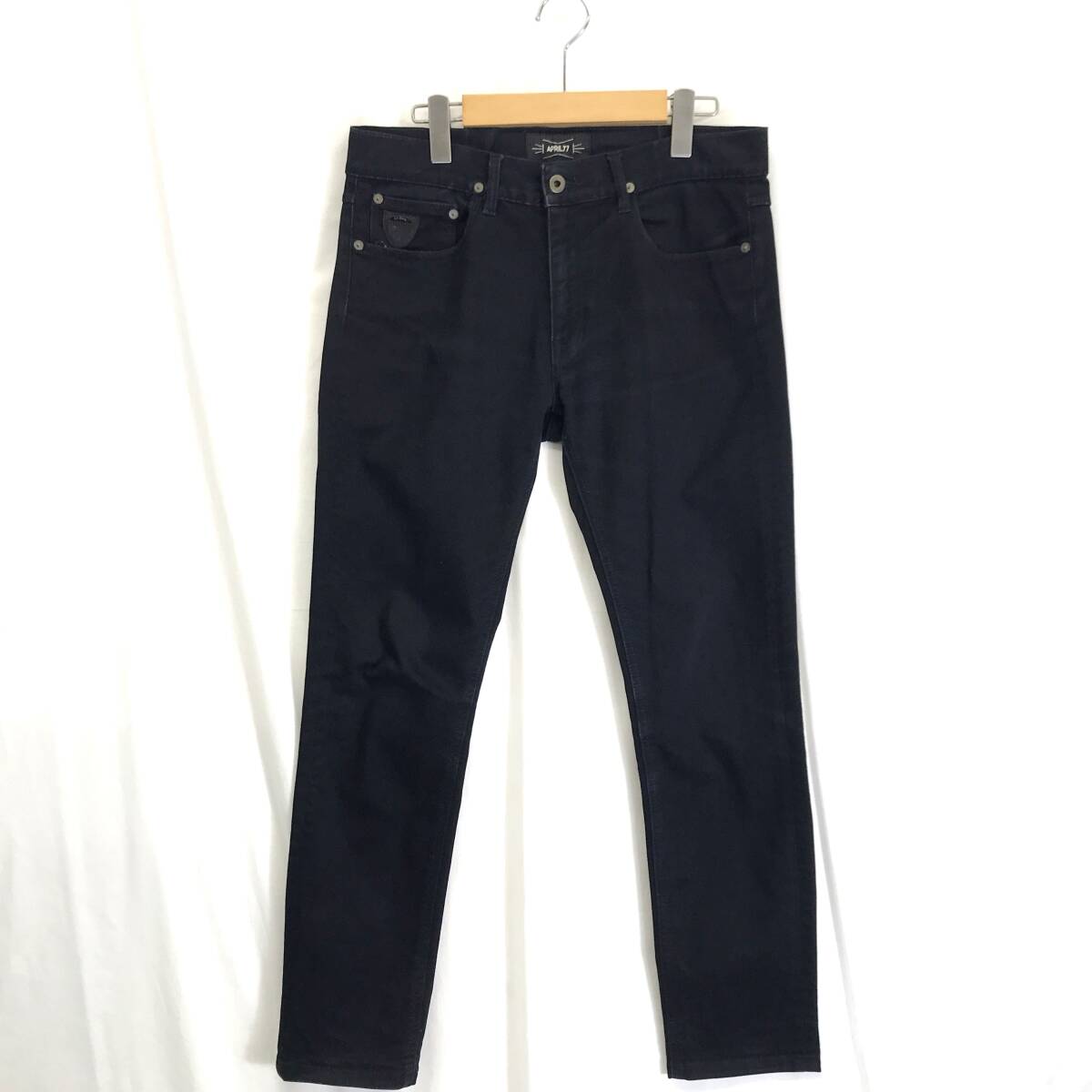 JZ0687★APRIL77 : JOEY ストレッチ スキニーデニムパンツ★32★黒 エイプリル77拍卖