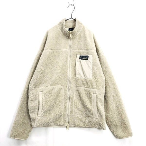 KZ8501★ARMANI EXCHANGE : 23aw フリースジャケット 6RZMJD ZJDLZ★M★ベージュ ブルゾン アルマーニ拍卖