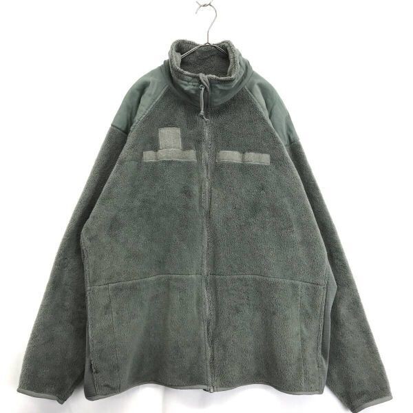 KZ8155★PECKHAM社製 : GENⅢ フリースジャケット★XL★グリーン系 フルジップ 米軍実物 ARMY拍卖