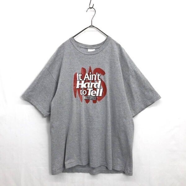 KZ8419★MASTERPIECE : NAS パロディデザインプリントTシャツ★XL★グレー系 マスターピース拍卖