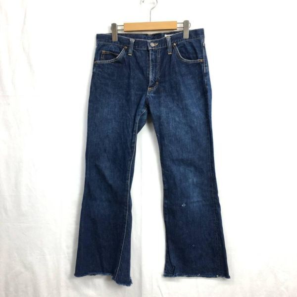 KZ8228★Wrangler : 70's~80's ヴィンテージ フレアデニムパンツ★34★インディゴブルー SCOVILLジップ ラングラー ベルボトム拍卖
