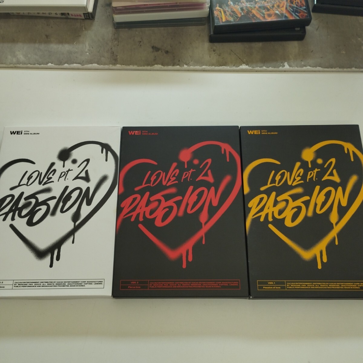 ◎0708y1902【CD】WEi Love pt.2 : Passion: 5th Mini Album (3セット) 拍卖