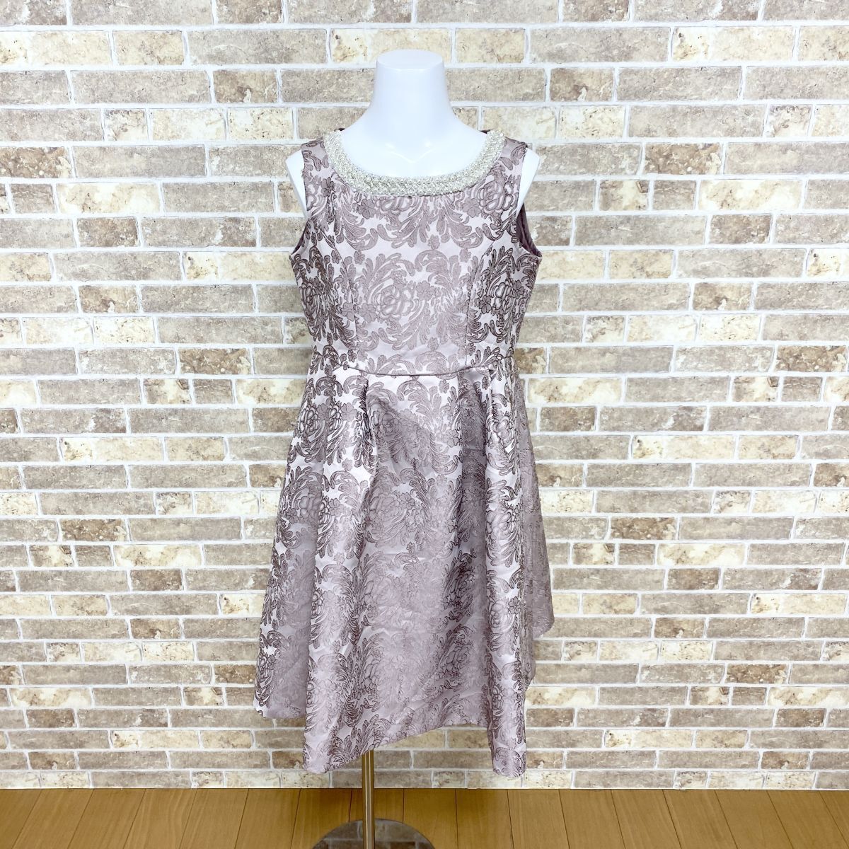 子供ドレス Menuet キャサリンコテージ ワンピース 140 ベージュピンク系 カラードレス 発表会 イベント 中古13328拍卖