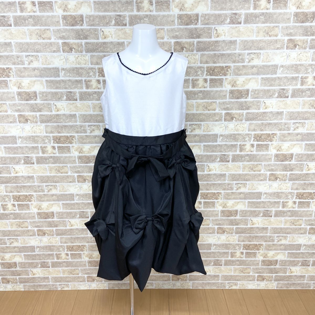 子供ドレス Catherine Cottage ワンピース 150 白黒 カラードレス 発表会 イベント 中古13322拍卖