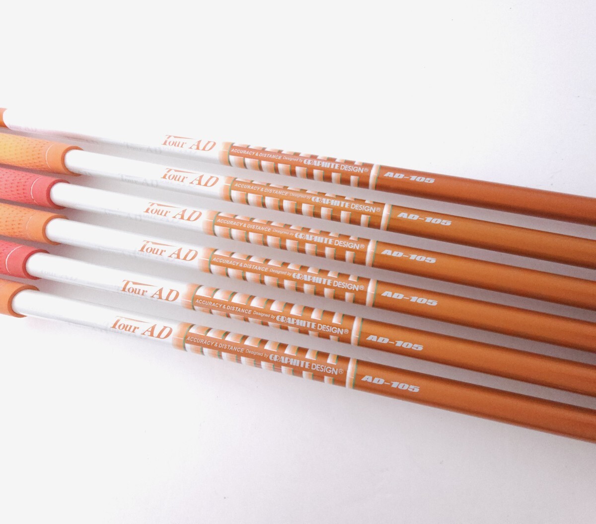 激レア グラファイトデザイン TOUR AD 105 6本セット カーボンシャフト アイアン用 最高級シャフト 希少 DIカラー拍卖