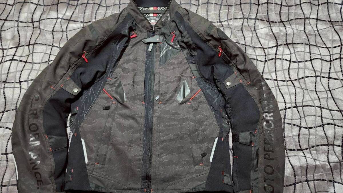 【LLサイズ】クシタニ K-2364 コンテンドジャケット グレー 三点パッド付き KUSHITANI バイク ライディング ライダース拍卖