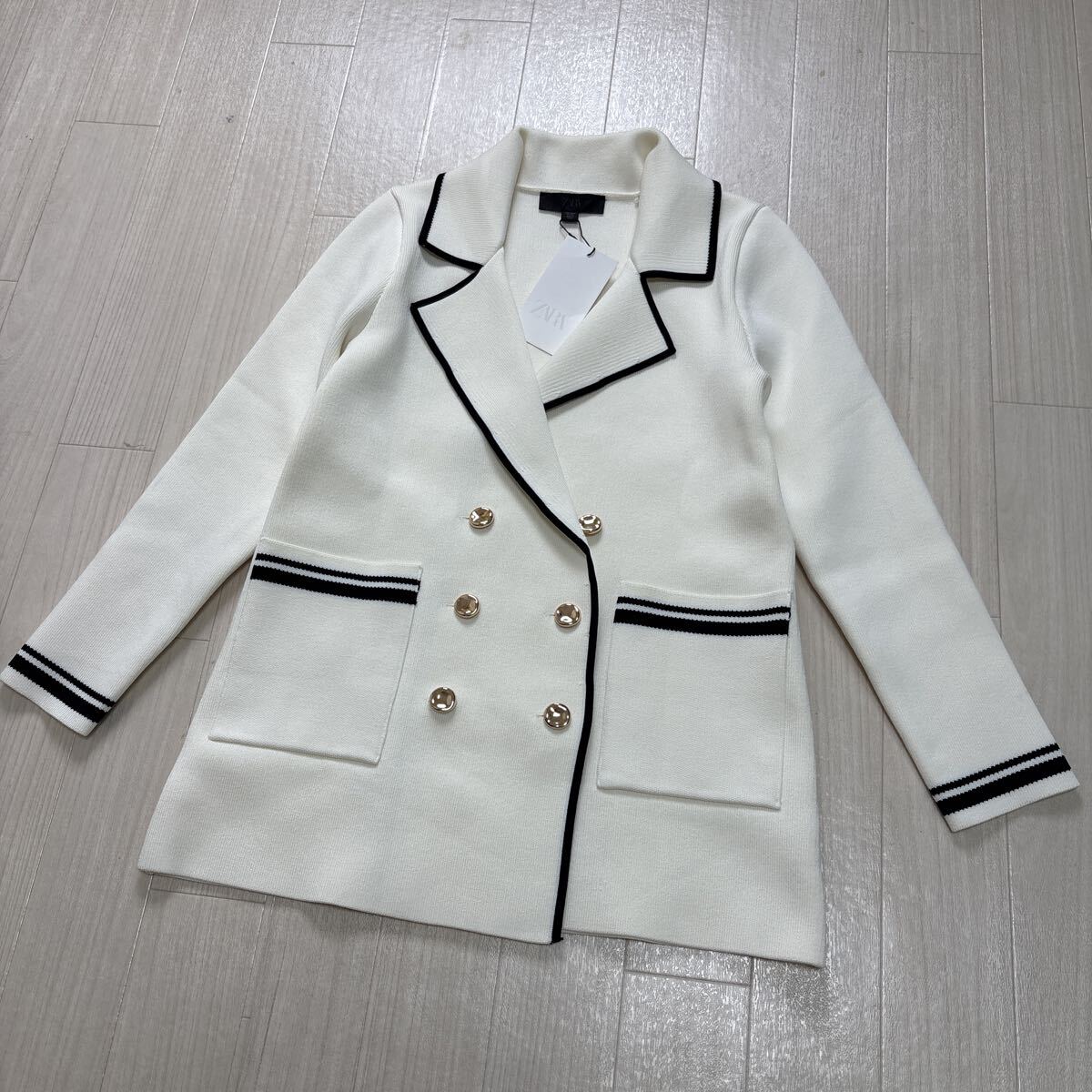 新品 ZARA ザラ レディース クロスステッチブレザー ジャケット サイズS 未使用タグ付き拍卖