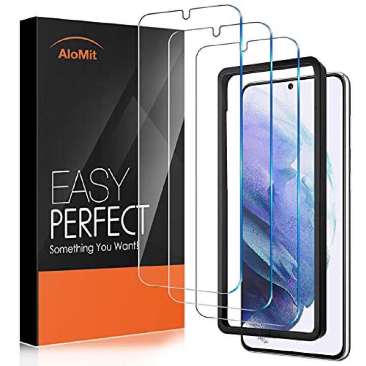 Galaxy S21 用 ガラスフィルム AGC旭硝子素材 ガイド枠付き 9H硬拍卖