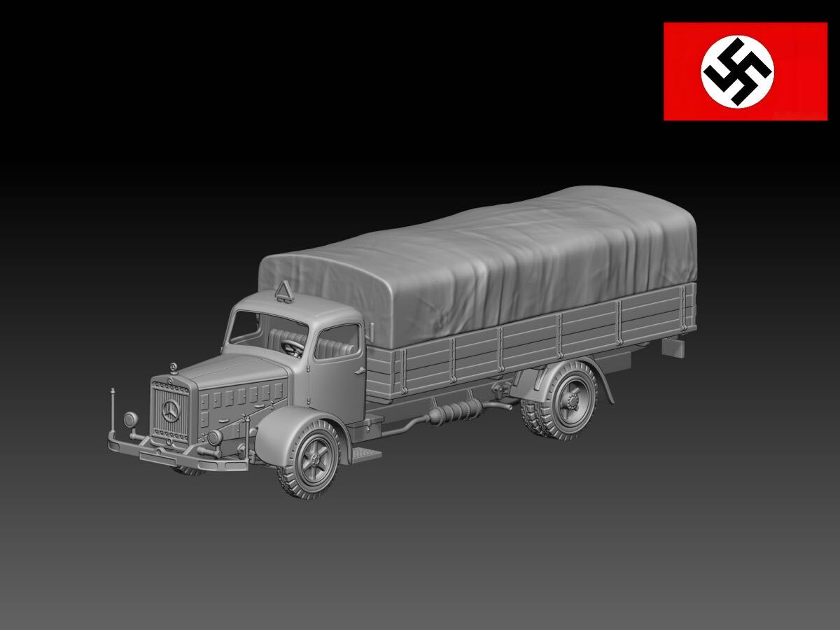 1/35 レジンキット 未塗装 WW2 ドイツ軍 メルセデス・ベンツ L6500 6.5tトラック 250728 拍卖