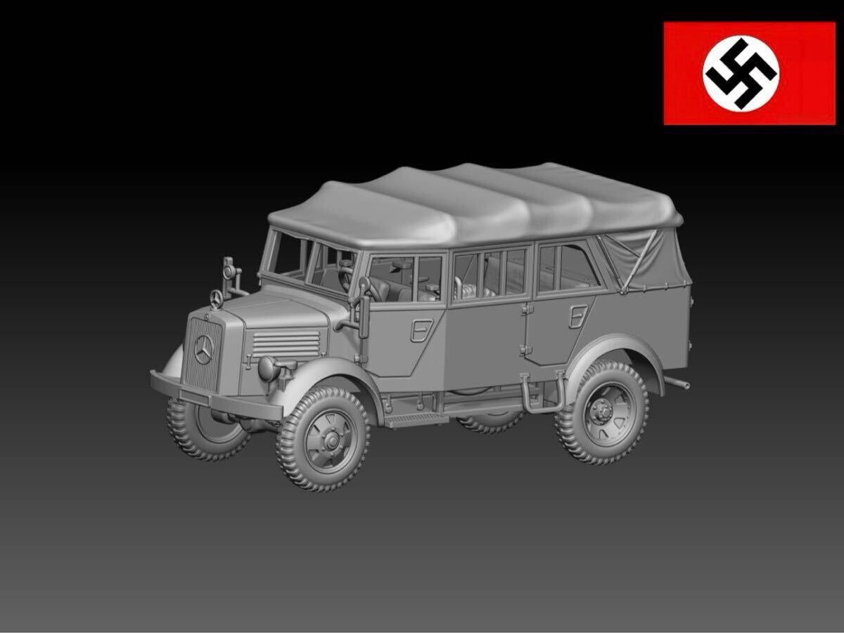 1/72 レジンキット 未塗装 WW2 ドイツ軍 メルセデス・ベンツ L1500a 兵員輸送車 A 250728拍卖