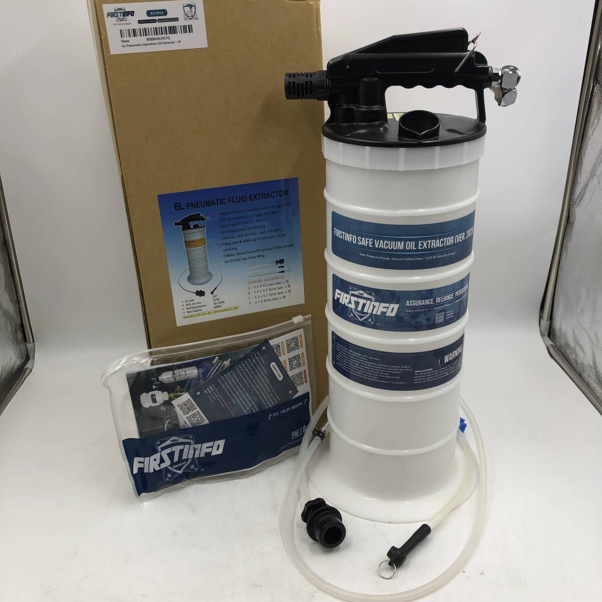 【未検品】良匠 オイルチェンジャー エアー式 6L ブレーキホース付/Y31148-D1拍卖