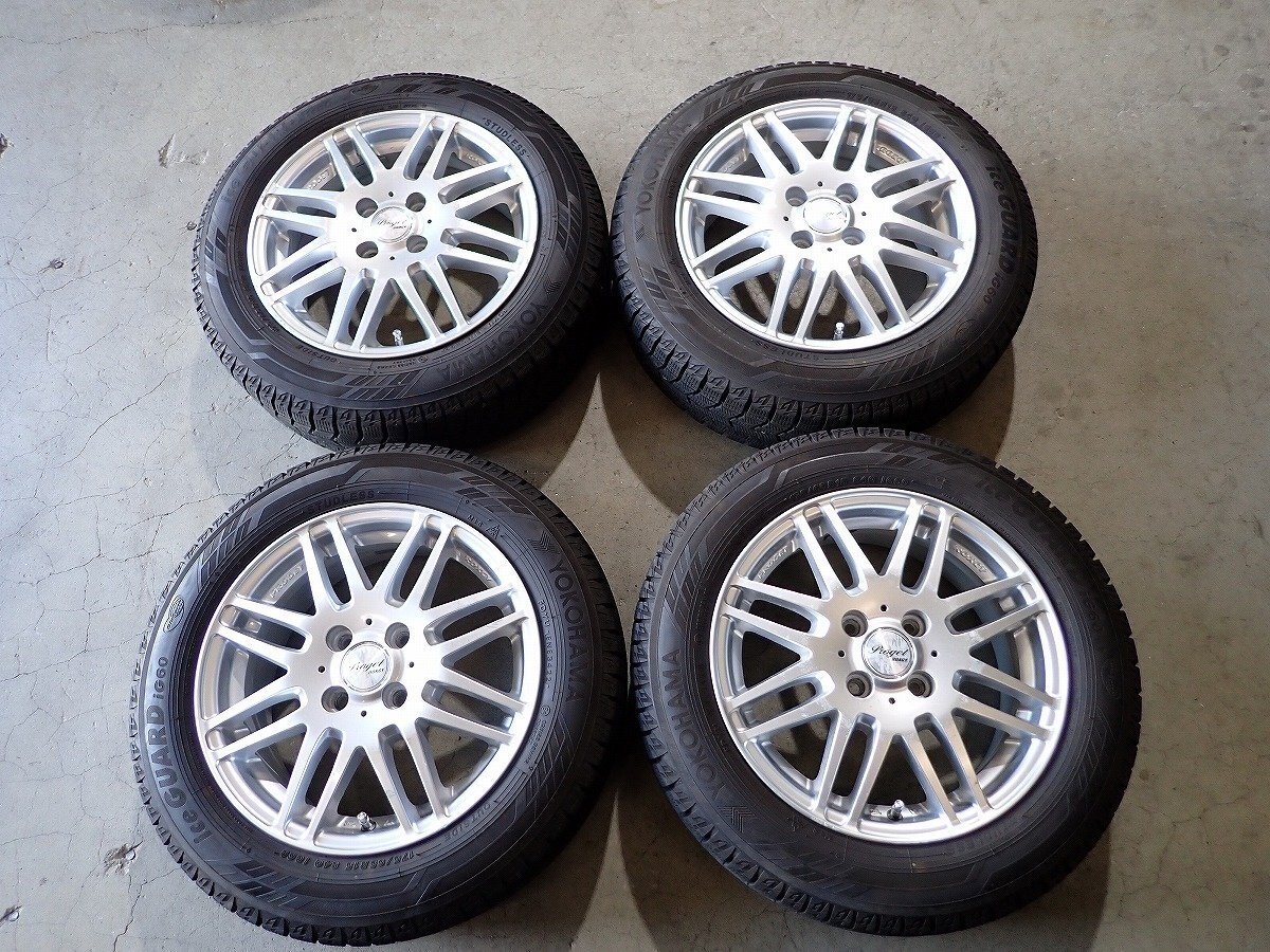 YS19676【送料無料175/65R15】フィット インサイトなどに 2022年製 ヨコハマ 中古スタッドレスセット ★15×6J 100/4H ET52★拍卖