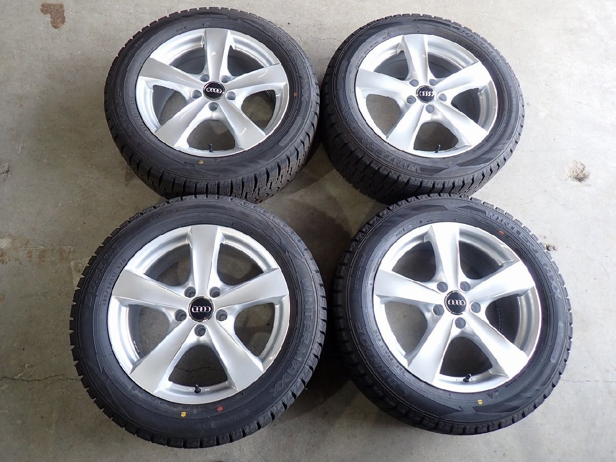 YS19919【送料無料225/55R17】W213 Eクラスなどに AGA 球面ボルト対応アルミ 中古スタッドレス ■17×7.5J 112/5H ET40■拍卖