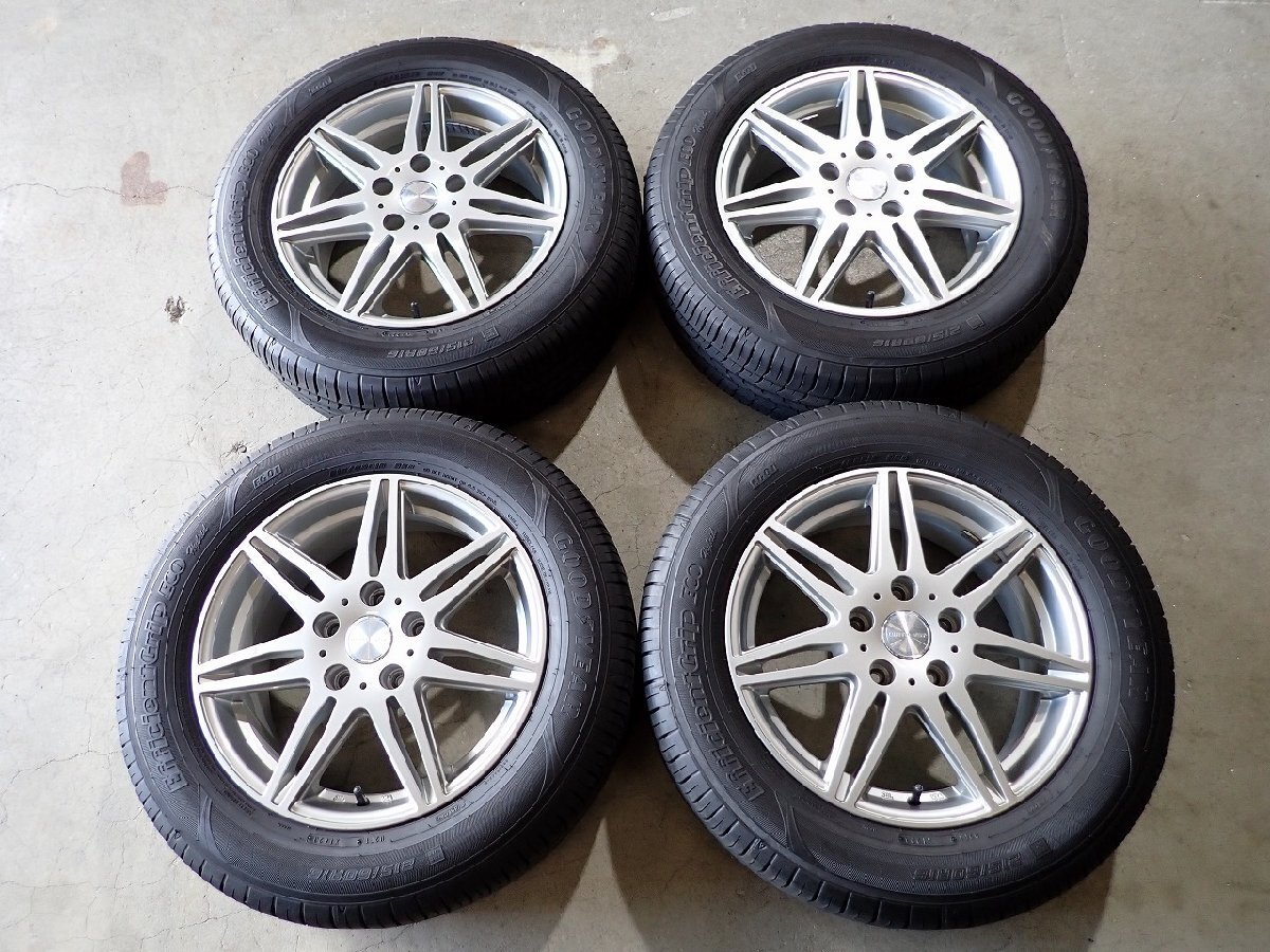 YS20099【送料無料215/60R16】クラウン マークX オデッセイ エスティマ 2023年製 中古夏タイヤ ●16×6.5J 114.3/5H ET50●拍卖