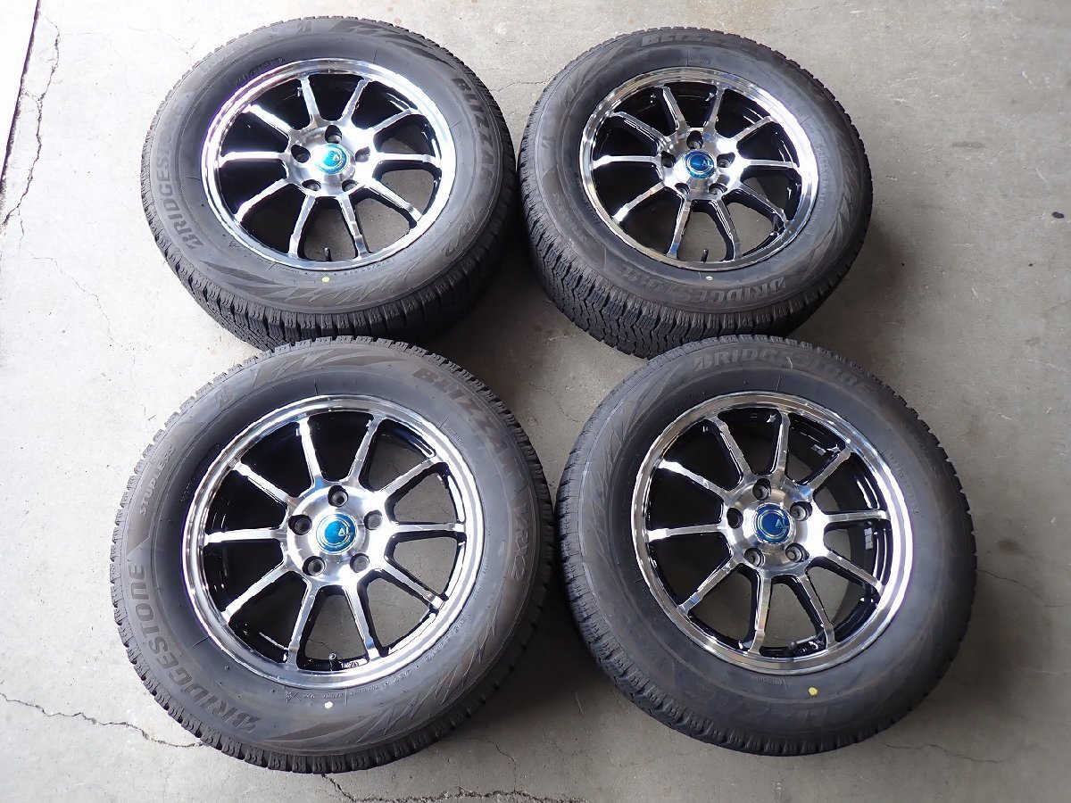 YS20275【送料無料215/60R16】オデッセイ ヴェゼル エスティマなどに 2023年製 中古スタッドレス ■16×6.5J 114.3/5H ET53■拍卖