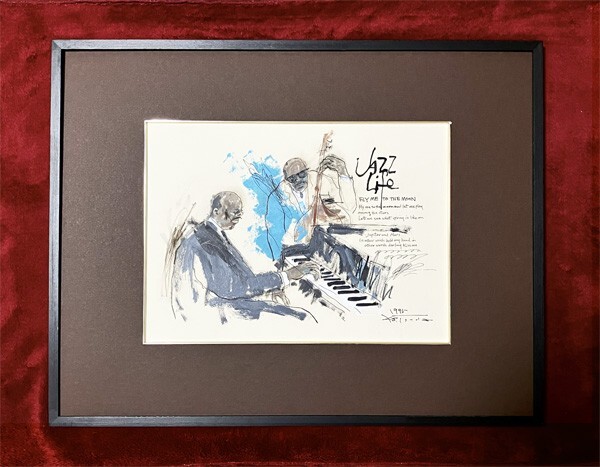 津田耕●真作●つだ こう●ミクストメディア 貴重原画 肉筆画 直筆サイン有■タイトル『JAZZ Life』■毎日産業デザイン賞など多数の受賞歴拍卖