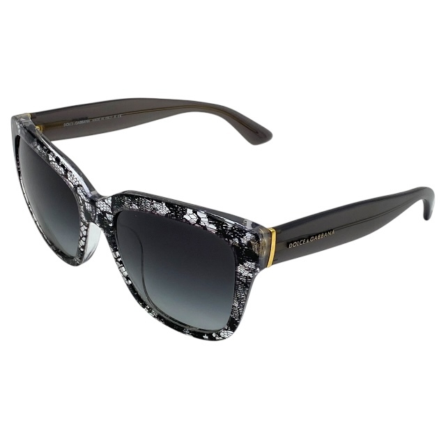 ドルチェ&ガッバーナ ドルガバ D&G DG4226-F 2854/8G サングラス アイウェア レースプリント ラウンド シルバー ブラック DOLCE&GABBANA拍卖