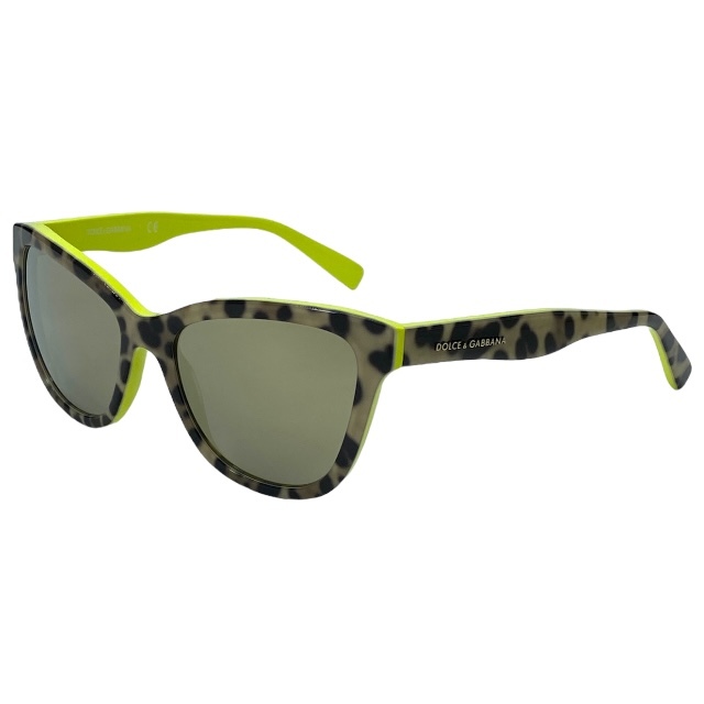 ドルチェ&ガッバーナ ドルガバ DG4237 2861/6G 47□15 130 3N サングラス アイウェア レオパード イエロー スクエアフレーム DOLCE&GABBANA拍卖