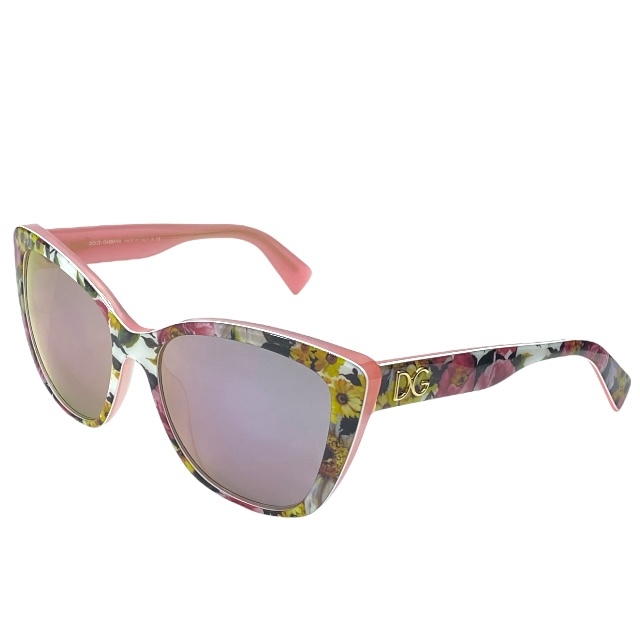ドルチェ&ガッバーナ ドルガバ D&G DG4216 2939/5R 55□17 140 3N サングラス アイウェア キャットアイ ピンク ロゴ DOLCE&GABBANA拍卖