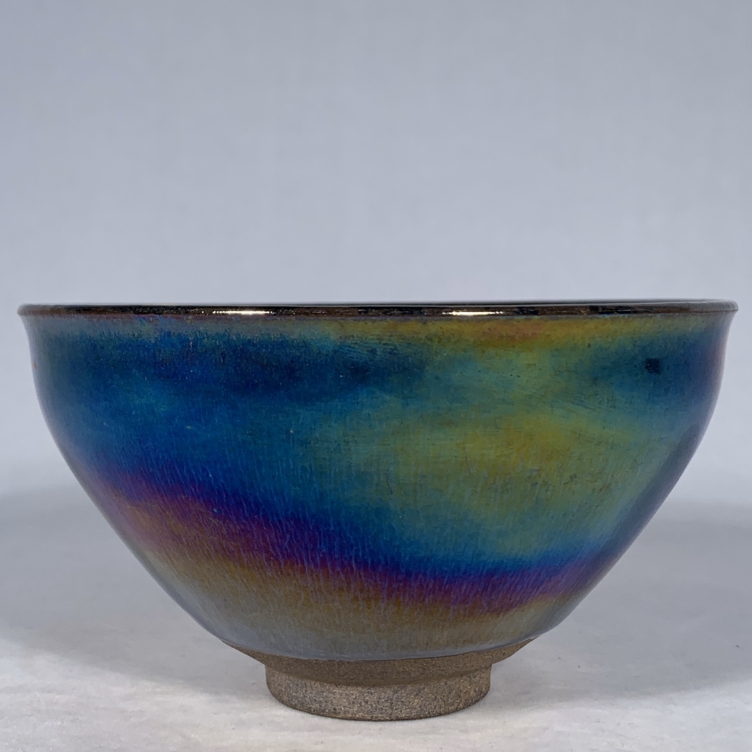 宋 古陶磁器 建窯 窯変 七彩 油滴盞 盃 建盞 茶盞 酒器 御供 極細工 時代物 東洋彫刻 古賞物 中国古玩 中国古美術 中国唐物拍卖
