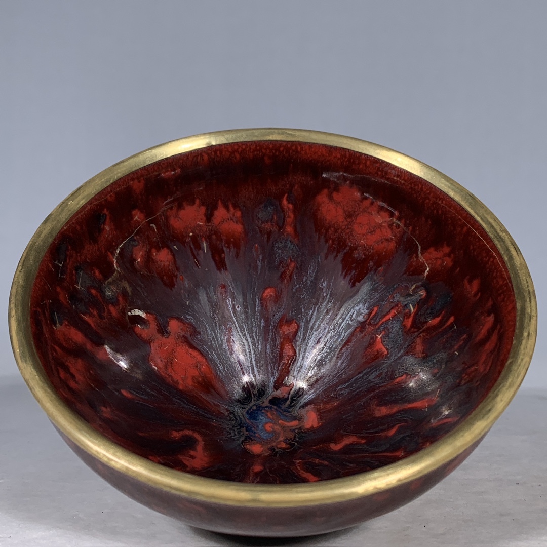 宋 古陶磁器 建窯 紅釉 盃 包口 窯変 天目盞 兔毫盞 建盞 茶盞 茶具 陶芸 極細工 時代物 東洋彫刻 旧家蔵出し 唐物 中国古玩 古美術品拍卖