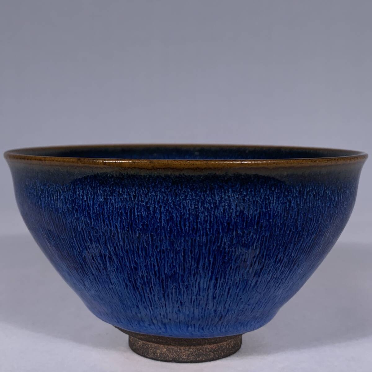 宋 古陶磁器 建窯 藍釉 盃 珍珠斑 天目盞 兔毫盞 建盞 茶盞 款 茶具 陶芸 極細工 時代物 東洋彫刻 旧家蔵出し 唐物 中国古玩 古美術品拍卖