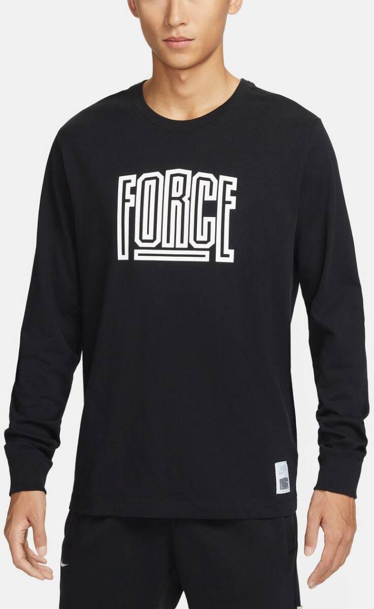 新品・2XL★NIKE FORCE 40周年記念★ナイキ フォース★バスケットボール長袖Tシャツ【品番:FN0802-010】ブラック/黒●定価5,980円●綿100%拍卖