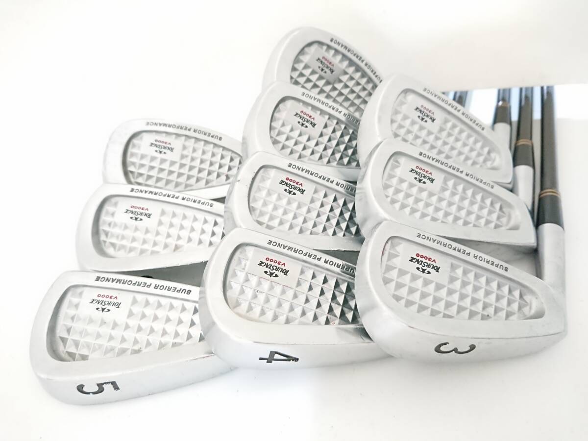 貴重なレフティ !!!◆◆ TOUR STAGE V3000 FORGED <左利き>◆◆絶版~豪華10本組!!!拍卖