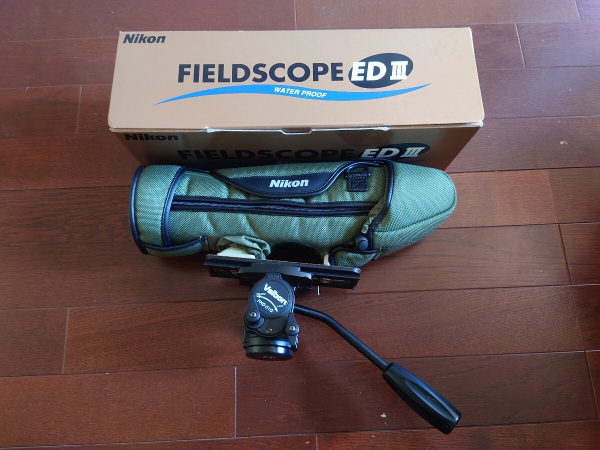 ニコン フィールドスコープ EDIII 接眼レンズ、雲台&クイックシュー付き デジスコ向き拍卖