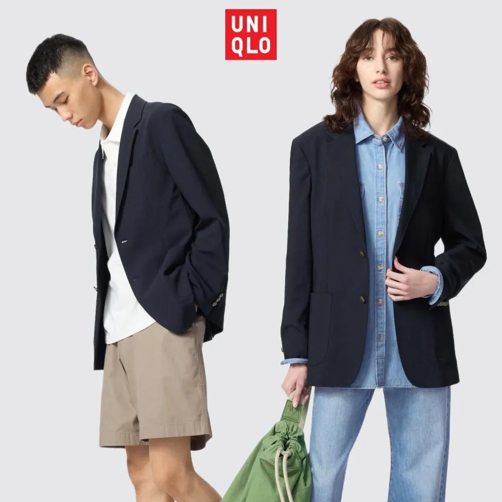 UNIQLO ユニクロ × JW ANDERSON 感動ブレザー M ネイビー 477704 ドライ MB まとめ げんじ Genji ウルマ ユニクロ ユー U シー C 中瀬敦拍卖