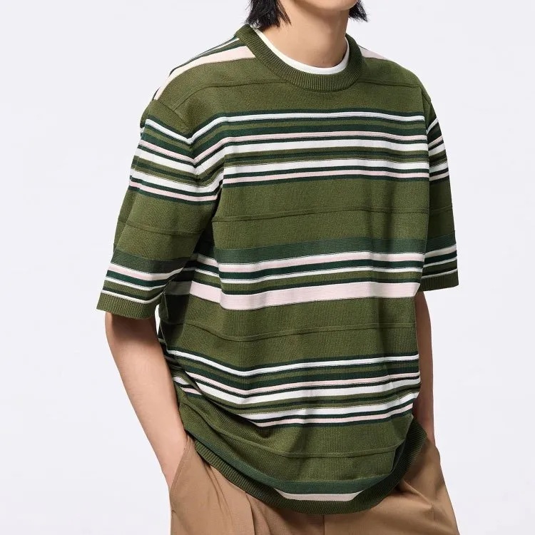 GU ウォッシャブルマルチボーダーセーター 5分袖 L 356002 ジーユー UNIQLO コラボ ユニクロ MB まとめ げんじ Genji ウルマ ユー U 中瀬敦拍卖