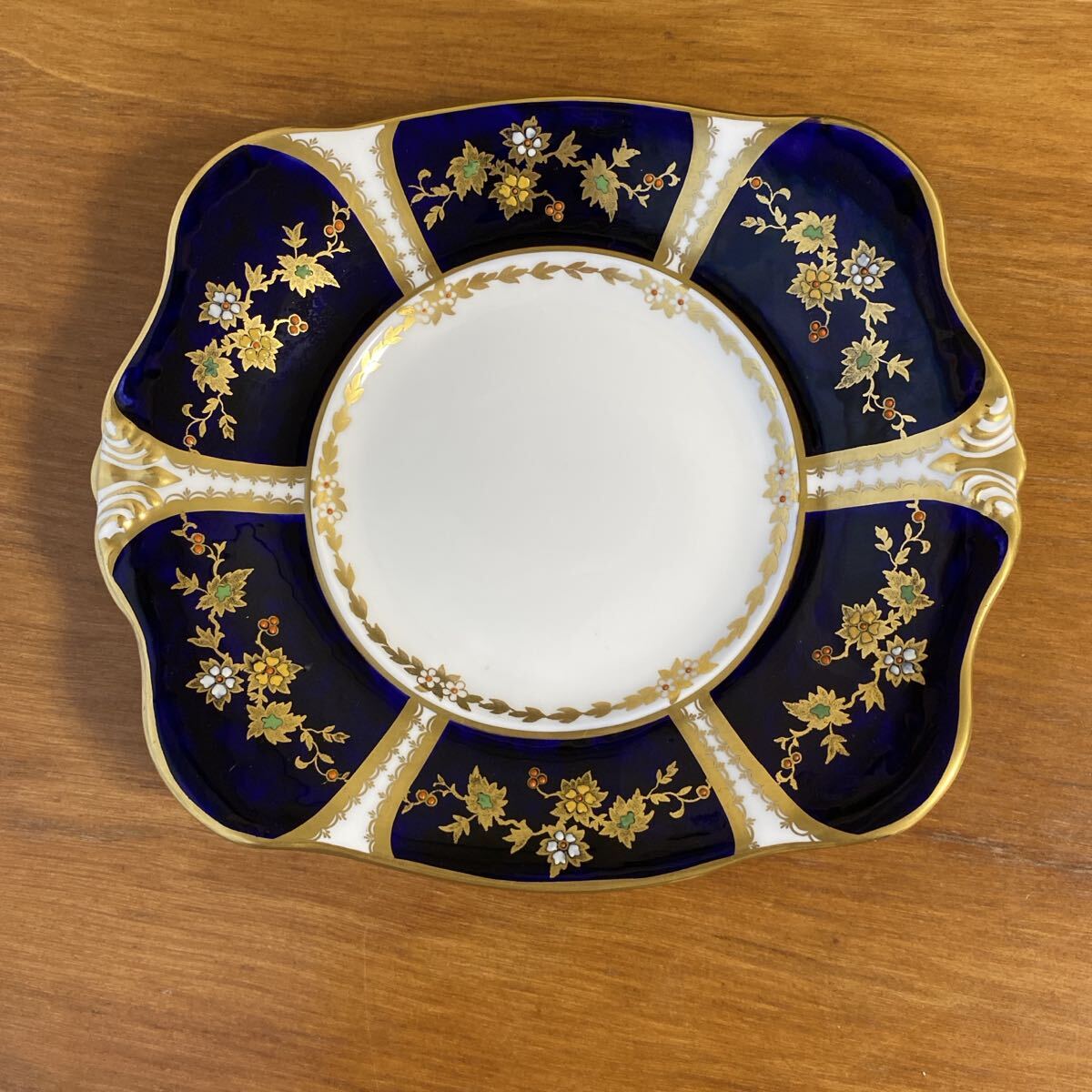 タスカン プレート 1枚 大皿 コバルトブルー エナメルペイント拍卖