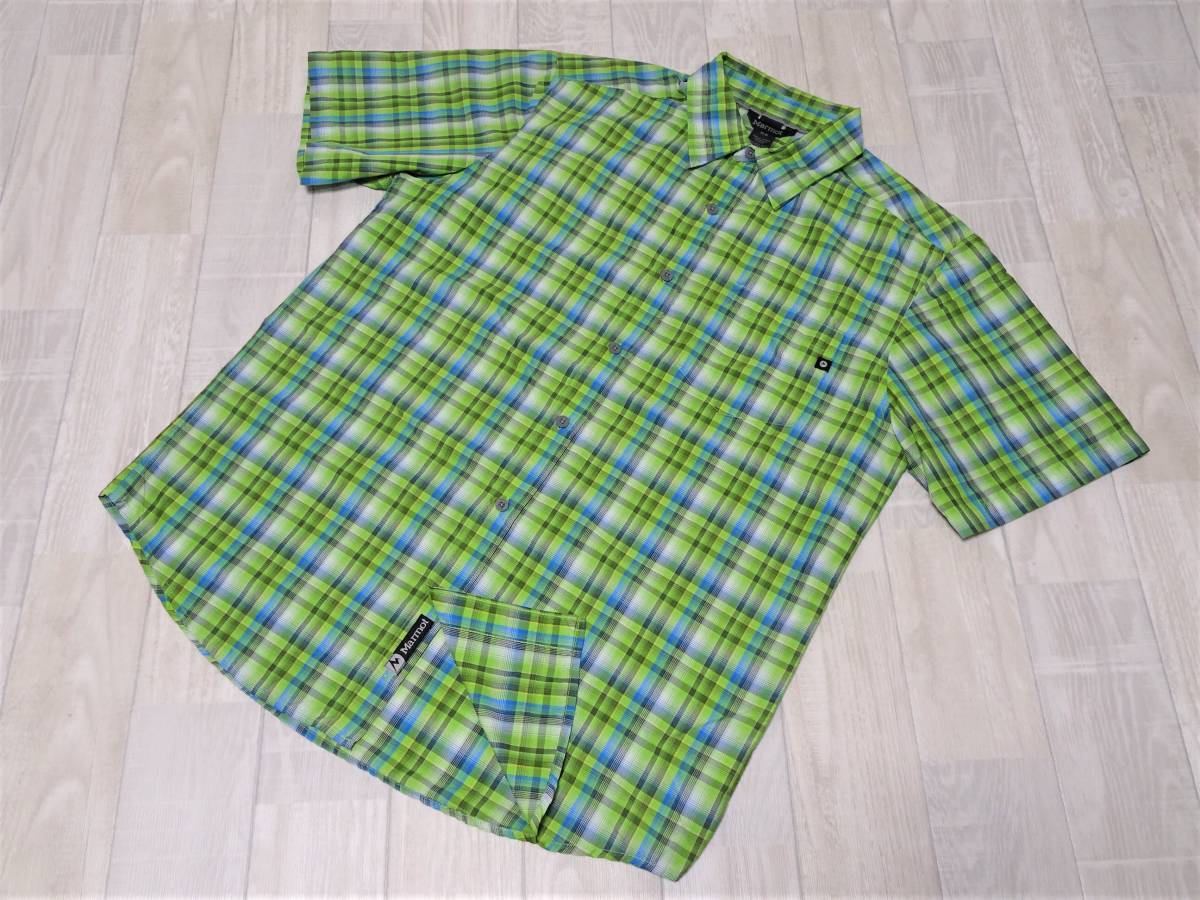 【必見】★Marmot/マーモット/半袖/チェック/シャツ★【P-856】拍卖
