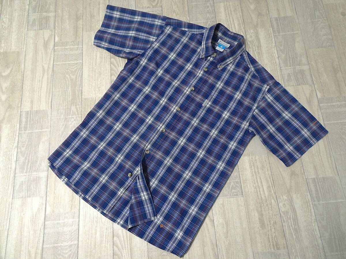 【必見】★Columbia/コロンビア/半袖/BD/チェック/シャツ★М〔P-973〕拍卖