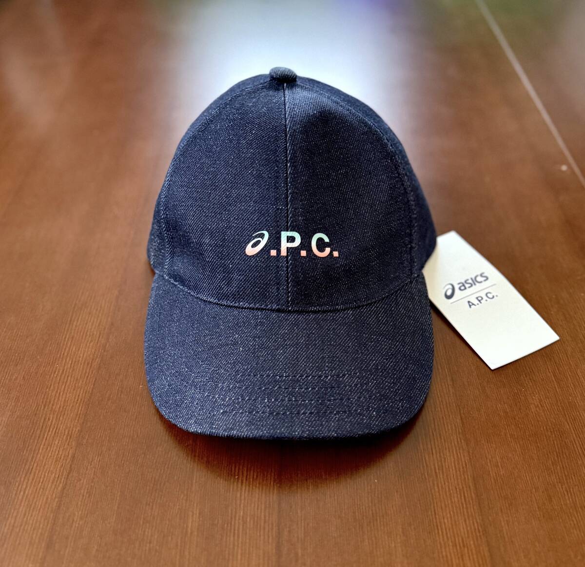 【即決】【別注】 ASICS × A.P.C. / CHARLIE デニム キャップ / インディゴ / アーペーセー アシックス ロゴ ミックス拍卖