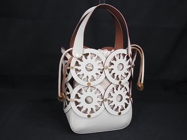 1円 ■美品■ BVLGARI ブルガリ トンドサン レザー×キャンバス トートバッグ ハンドバッグ レディース ライトベージュ系 FR1772拍卖