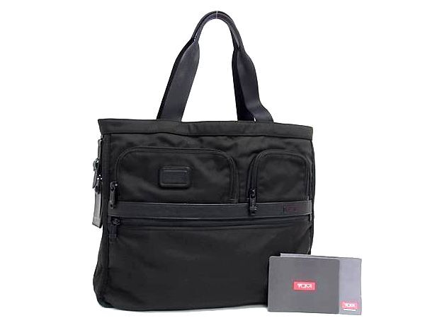 1円 ■美品■ TUMI トゥミ 26139D2E キャンバス ハンドバッグ トート ビジネスバッグ ブリーフケース 書類かばん ブラック系 FR0716拍卖