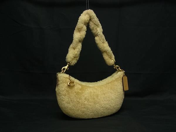 ■新品同様■ COACH コーチ CN316 ミラ ボア ワンショルダーバッグ ハンドバッグ 肩掛け レディース ライトブラウン系 FR0885拍卖