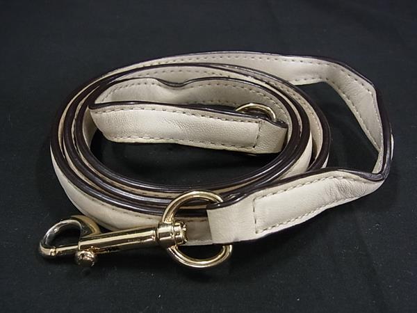 ■美品■ COACH コーチ レザー バッグ用 ショルダーストラップ 斜め掛け レディース アイボリー系 DH6087拍卖