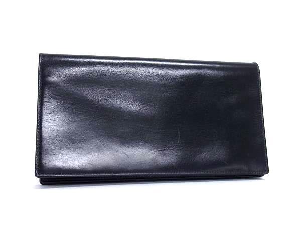GUCCI グッチ レザー 二つ折り 長財布 ウォレット 札入れ メンズ ブラック系 DJ7152拍卖