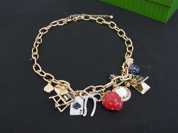 1円 ■美品■ kate spade ケイトスペード チェーン ネックレス ペンダント アクセサリー レディース ゴールド系 BN4345拍卖