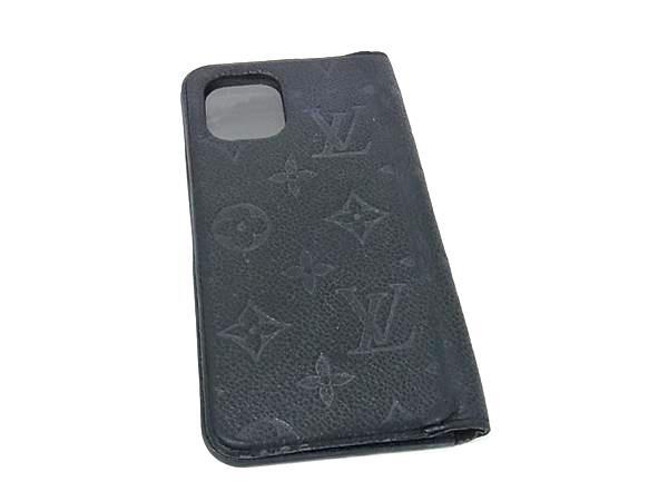 LOUIS VUITTON ルイヴィトン M69709 モノグラムアンプラント フォリオ iPhone11 対応 アイフォンケース ノワール ブラック系 FK9273拍卖