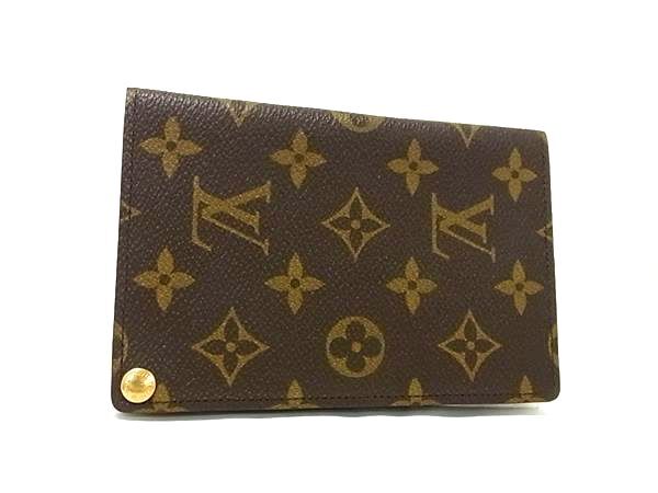 ■極美品■ LOUIS VUITTON ルイヴィトン モノグラム ポルトモネ プレッシオン パスケース カードケース ブラウン系 FJ9133拍卖
